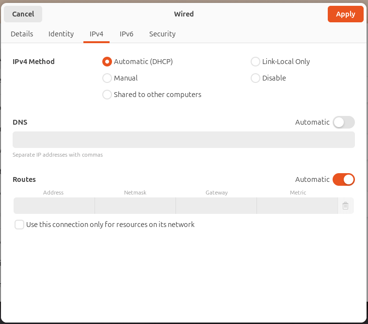 「DNS自動」 → オフにする